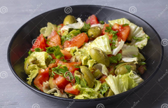 Turkish Antakya Zeytin Salatasi (Green Olive Salad)