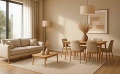 Sofa, Dining Chairs & Carpet