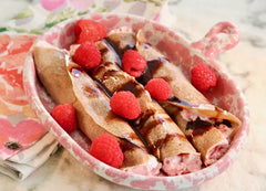 White Chocolate, Ruby & Raspberry Crêpe