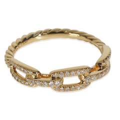 Yellow Gold Diamond Stax Chain Link Ring