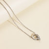 Zus Double Rings Diamond Circle Necklace