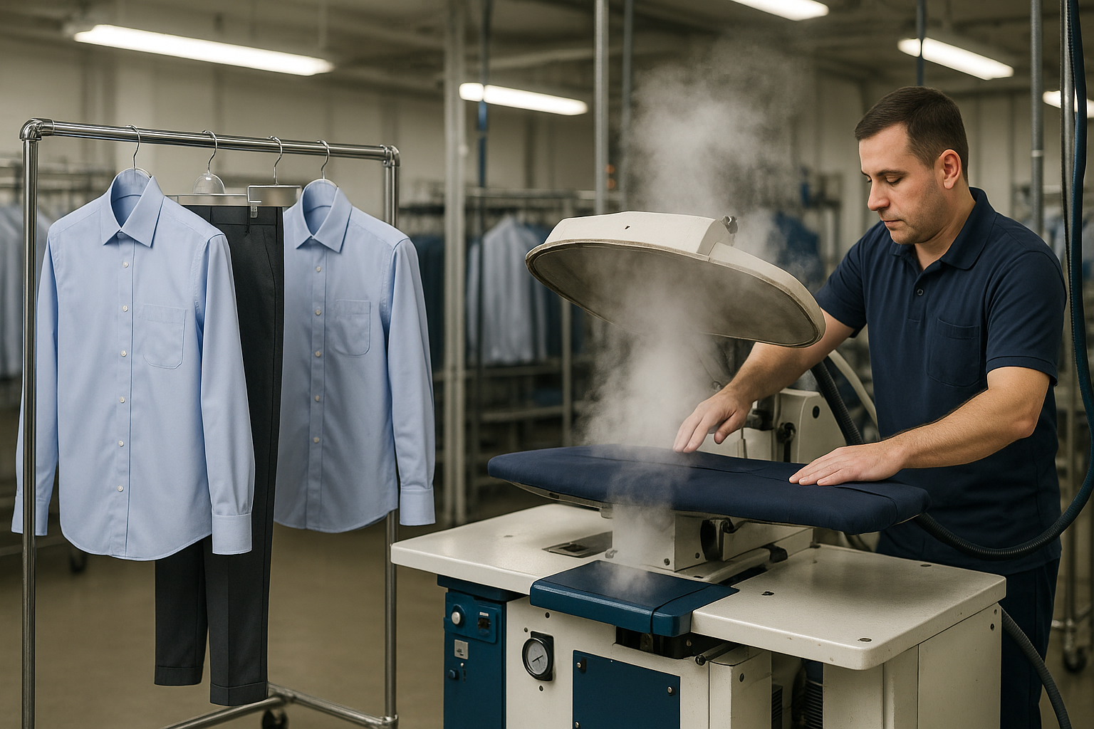 Staff uniforms Gents Item Laundry steam press
