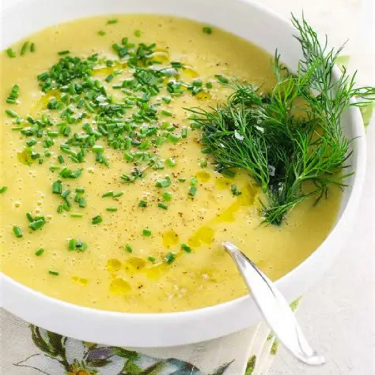 British Potage Parmentier (Potato Leek Soup)