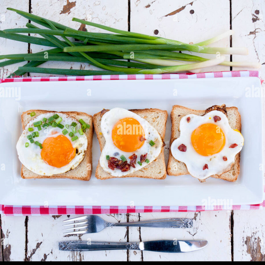 British Three Eggs on Toast