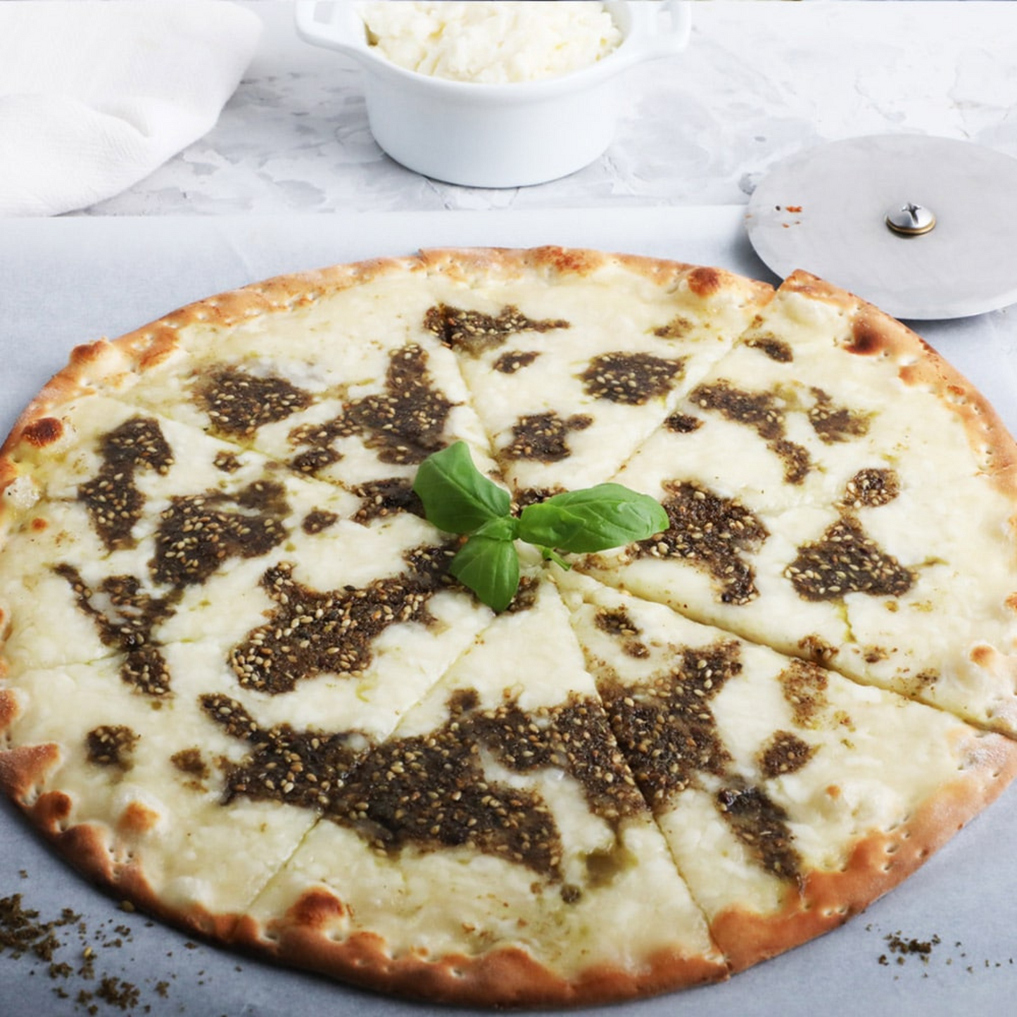 Arabic Manakish Cheese Zaatar