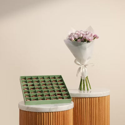 Berkeley & Lords Heartful Bouquet of Abucci Chocolates