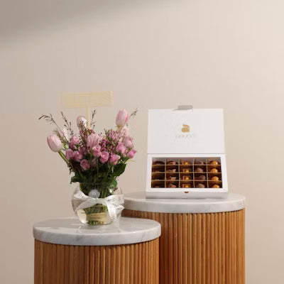 Berkeley & Lords Abucci Classic Chocolate Box (Get Well Soon Vase)
