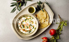 Arabic Labneh with Olive Oil and Bread