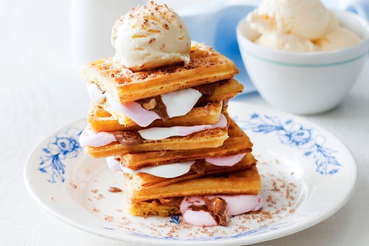 Banoffee S'mores Waffles