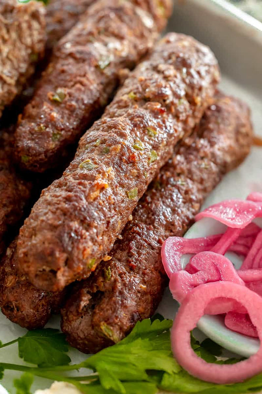 Pakistani Grilled Beef Seekh Kebab