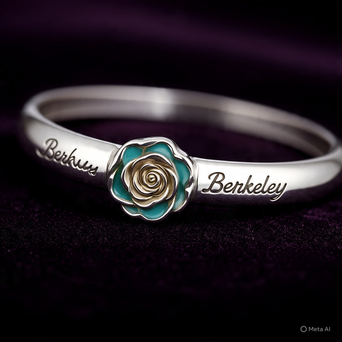 Berkeley & Lords Enamel Rose Bangle