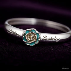 Berkeley & Lords Enamel Rose Bangle