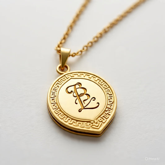 Berkeley & Lords Engraved Gold Locket Pendant