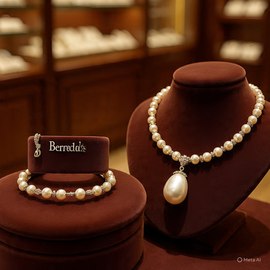 Berkeley & Lords Pearl Luxe Set (Necklace + Earrings + Bracelet)