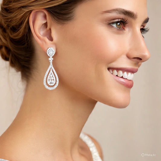 Berkeley & Lords Platinum Drop Earrings
