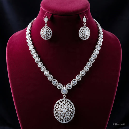 Berkeley & Lords Platinum Eminence Set (Necklace + Earrings)