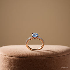 Berkeley & Lords Rose Luxe Sapphire Halo Ring