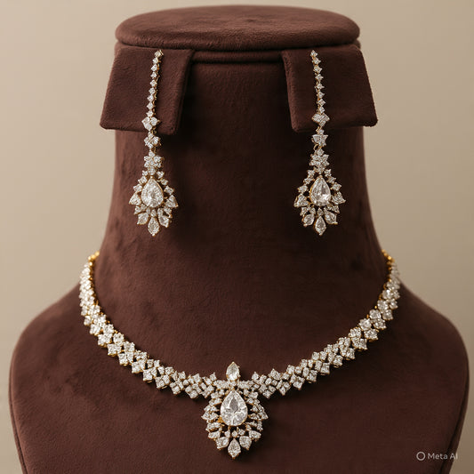 Berkeley & Lords Royal Bridal Set (Necklace + Earrings + Tikka)