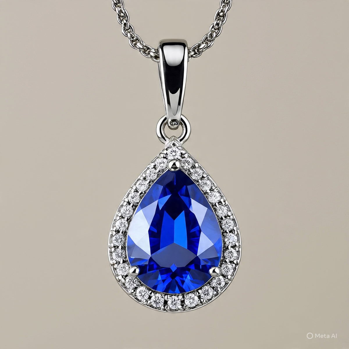 Berkeley & Lords Sapphire Tear Pendant