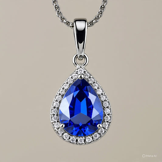 Berkeley & Lords Sapphire Tear Pendant