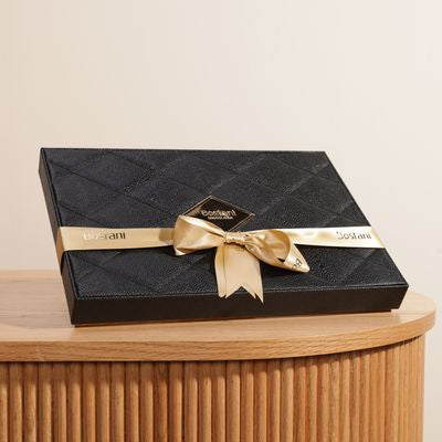 Berkeley & Lords Bostani Black Leather Chocolate Box (42 Pieces)