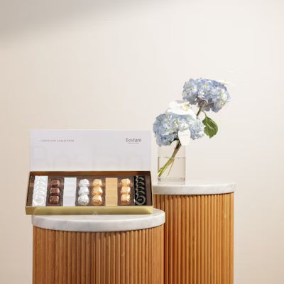 Berkeley & Lords Bostani Chocolate White Signature Box (Elegant Flower Vase)