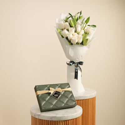 Berkeley & Lords Bostani Green Leathered Small Chocolate Box