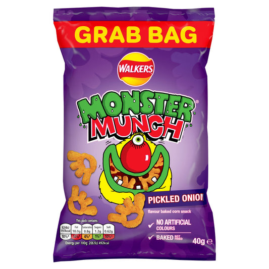 British Snack Corn Crunch – “Monster Munch” Pickled Onion