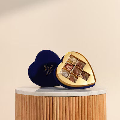 Berkeley & Lords Godiva Blue Heart Chocolates Box