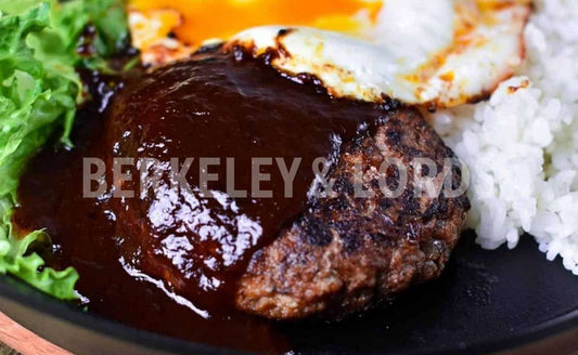 Japanese Kobe Beef Hamburger Steak and Fried Rice