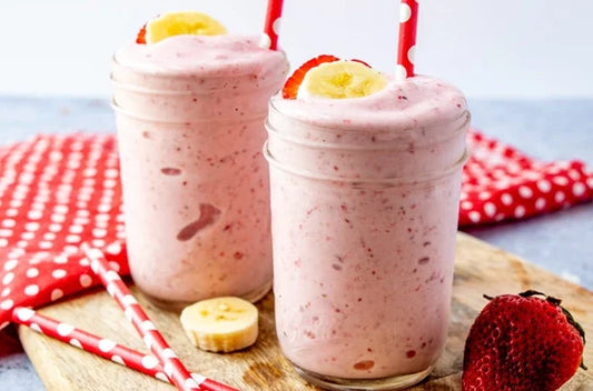 Orange, Banana & Strawberry Juice