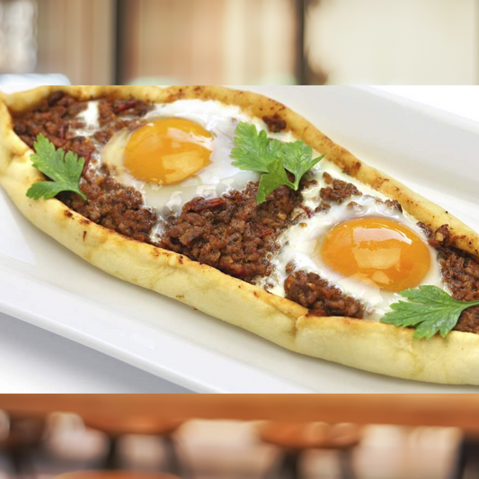 Turkish Karisik Pide Yumurtali