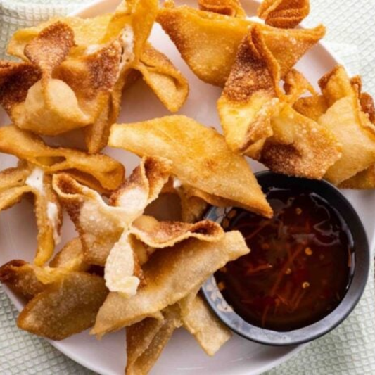 Chinese Crab Rangoon with dipping sauce
