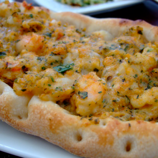 Turkish Pizza with Shrimps