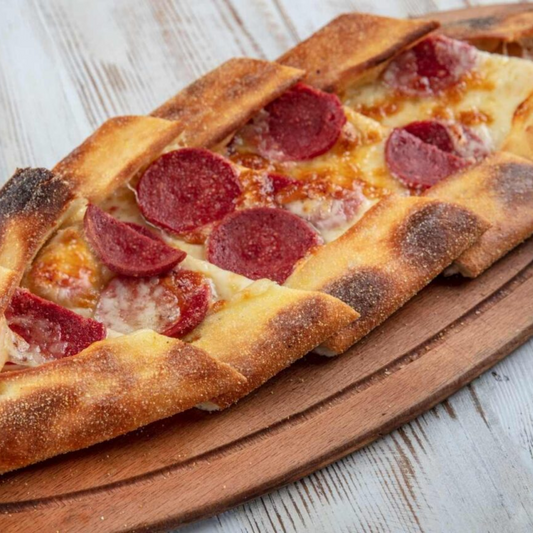 Turkish Turkish Pizza with Sucuk