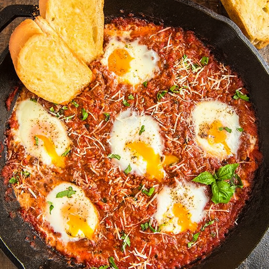 Italian Baked Eggs & Sausage