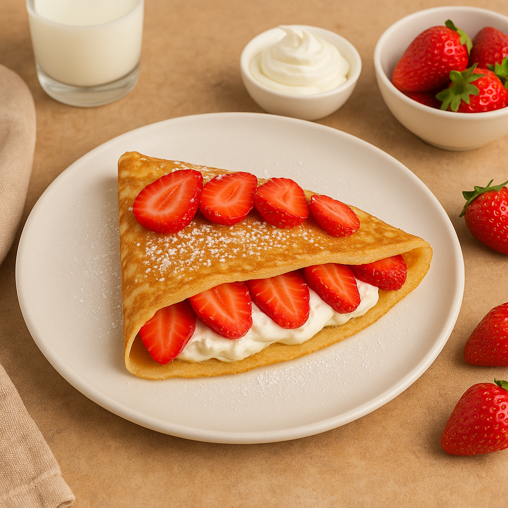 Strawberry & Cream Crepe