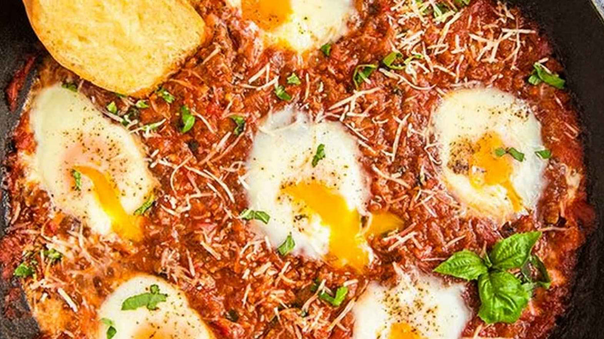 Italian Baked Eggs & Sausage