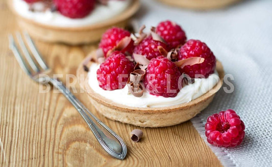 White Chocolate & Raspberry Tarts