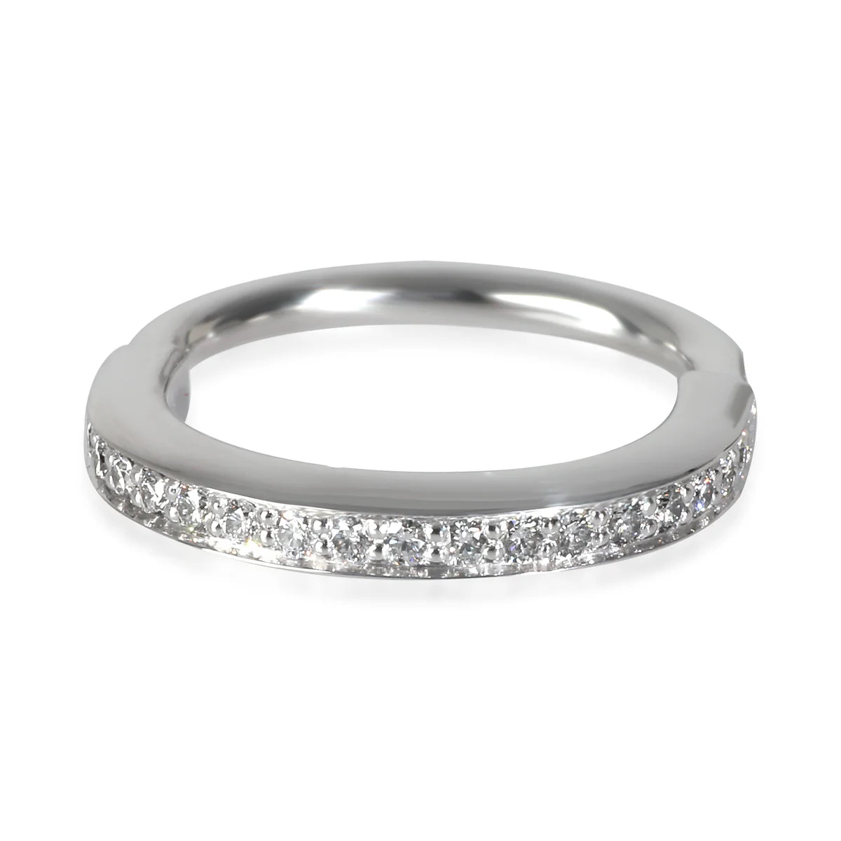 White Gold Diamond Lock Ring
