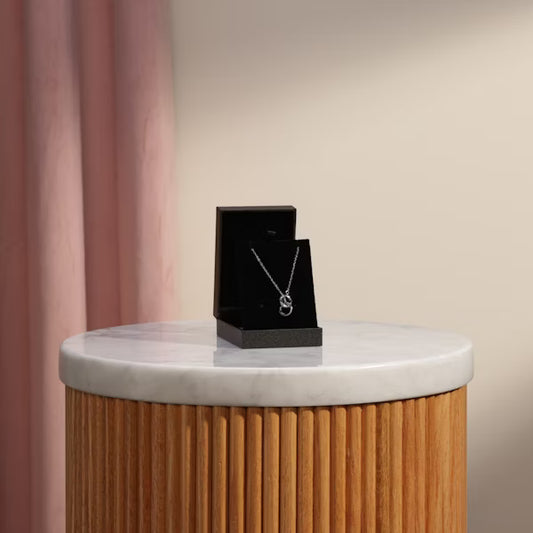 Zus Double Rings Diamond Circle Necklace