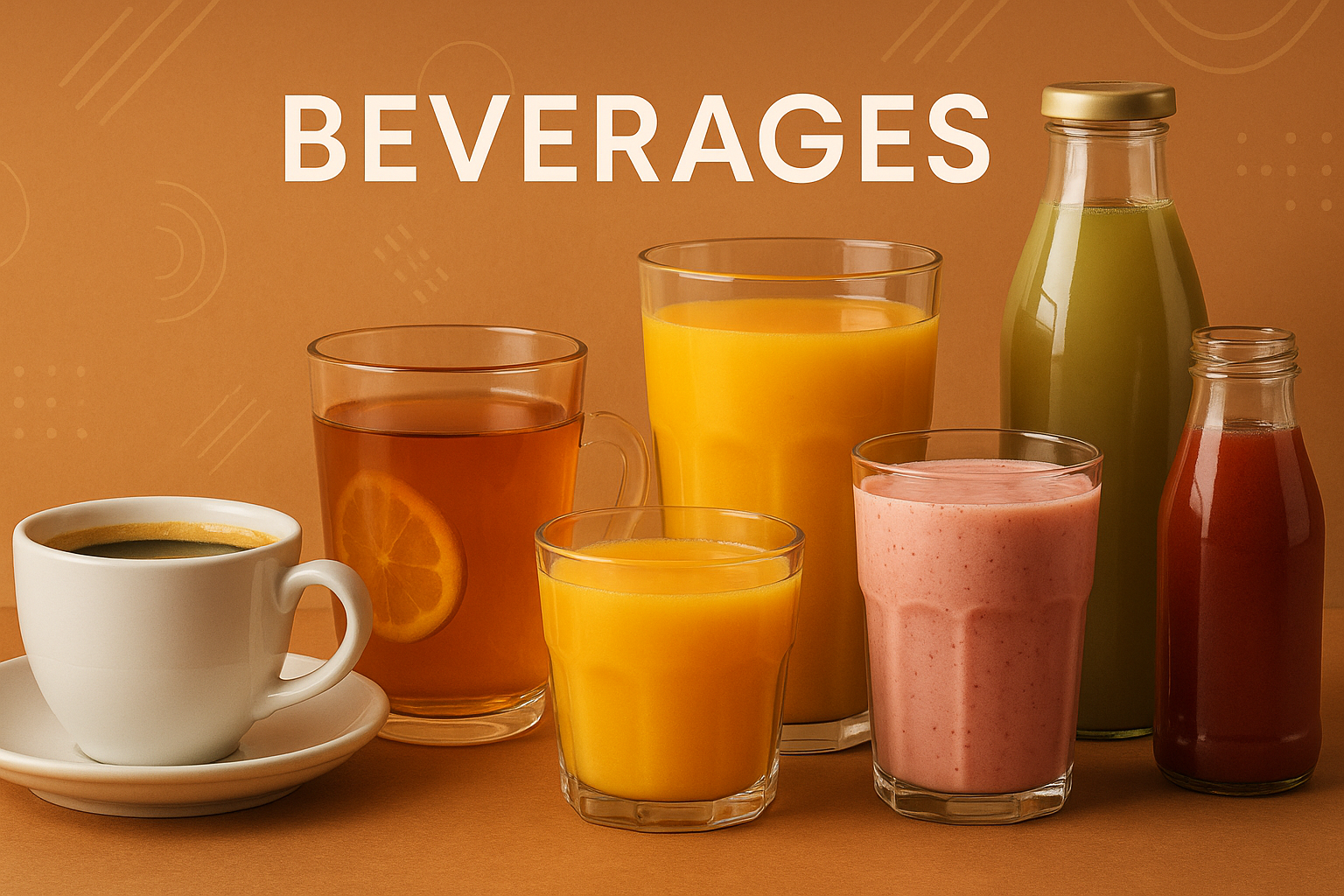 create a banner image for beverages collction